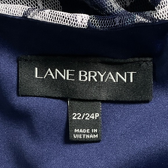 Lane Bryant Floral Ruffle Dress Sz 22 / 24 Flowy Babydoll Sheer Overlay‎ Party - Picture 3 of 13